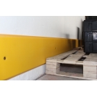 Okopová doska WallProtec Premium so skosenou hranou – plast, žltá, 2000×195 mm (2×/–)