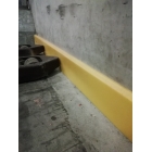 Okopová doska WallProtec Premium so skosenou hranou – plast, žltá, 2000×195 mm (2×/–)