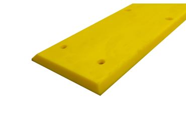 Okopová doska WallProtec Premium so skosenou hranou – plast, žltá, 2000×195 mm