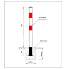 Ozdobný stĺpik ANTIK – kov, čierno-medená, 1050 mm, pevný k zabetónovaniu