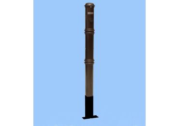 Ozdobný stĺpik ANTIK – kov, čierno-medená, 1050 mm, pevný k zabetónovaniu