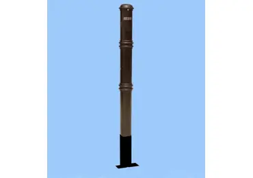 Ozdobný stĺpik ANTIK – kov, čierno-medená, 1050 mm, pevný k zabetónovaniu