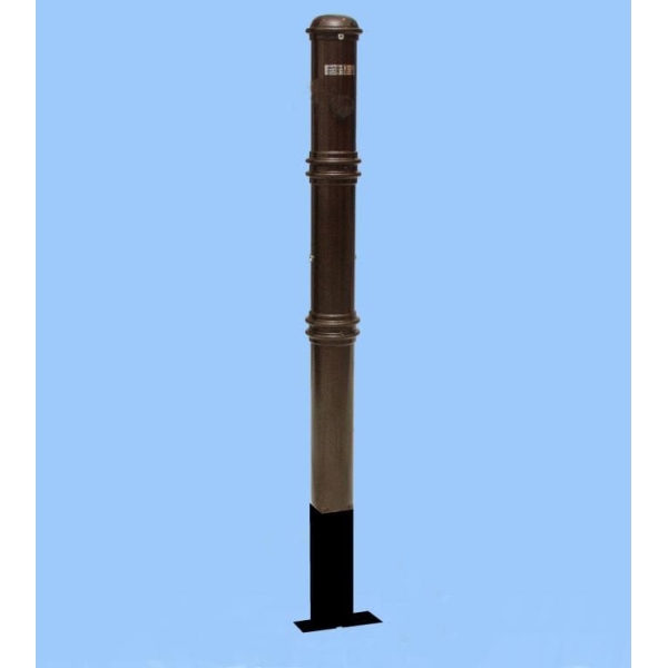 Ozdobný stĺpik ANTIK – kov, čierno-medená, 1050 mm, pevný k zabetónovaniu