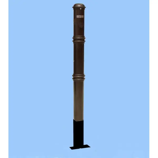 Ozdobný stĺpik ANTIK – kov, čierno-medená, 1050 mm, pevný k zabetónovaniu