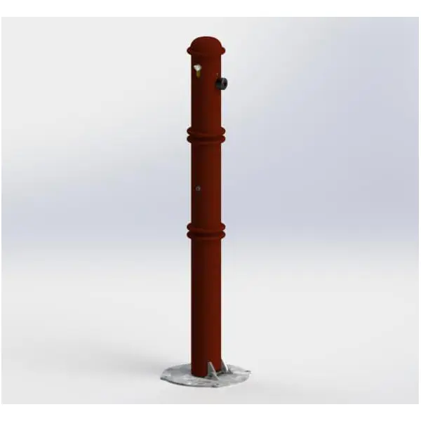 Ozdobný stĺpik ANTIK – kov, čierno-medená, 900 mm, sklopný