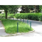 Ozdobný stĺpik SIMPLE – kov, 1170 mm, pevný k zabetónovaniu