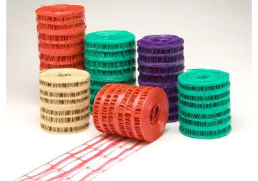 Označovacia výstražná fólia, plastová sieť do výkopu – červená, 20 cm × 100 m