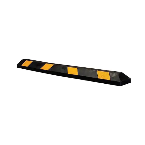 Parkovací doraz pneumatik pre osobné vozidla s reflexnými pruhmi – 1200×150×100 mm