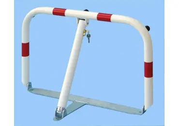 Parkovacia zábrana U80 – oceľ, bielo-červená, 510×800 mm, sklopná