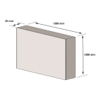Penový nastenný ochranný samolepiaci profil SoftBumpers – 1500×1000 mm, červeno-bielo-sivá