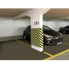 Penový nástenný ochranný samolepiaci profil SoftBumpers – 1500×1000 mm, žlto-čierna