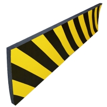 Penový nástenný ochranný samolepiaci profil SoftBumpers – 1500×1000 mm, žlto-čierna