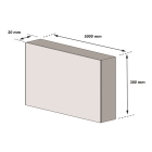 Penový nástenný ochranný samolepiaci profil SoftBumpers – 5000×300 mm, červeno-bielo-sivá