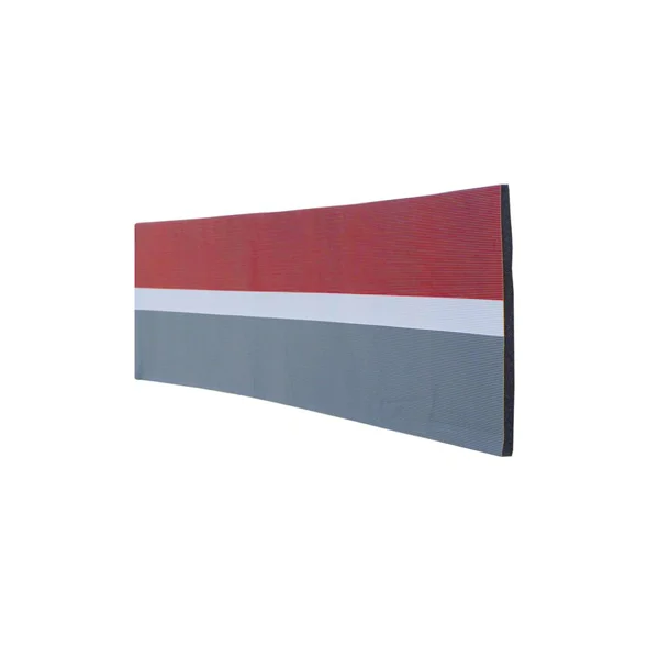 Penový nástenný ochranný samolepiaci profil SoftBumpers – 5000×300 mm, červeno-bielo-sivá