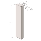 Penový ochranný samolepiaci profil SoftBumpers, 1000×80 mm, žlto-čierna