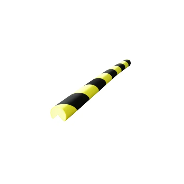 Penový ochranný samolepiaci rohový profil SoftBumpers, tvar ''kruh'' – 730 × pr. 40 mm, žlto-čierna