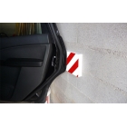 Penový ochranný varovný samolepiaci profil SoftBumpers – 350×200 mm, červeno-biela