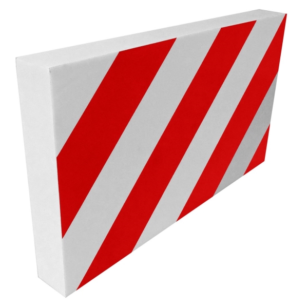 Penový ochranný varovný samolepiaci profil SoftBumpers – 350×200 mm, červeno-biela