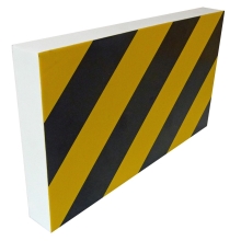 Penový ochranný varovný samolepiaci profil SoftBumpers – 350×200 mm, žlto-čierna
