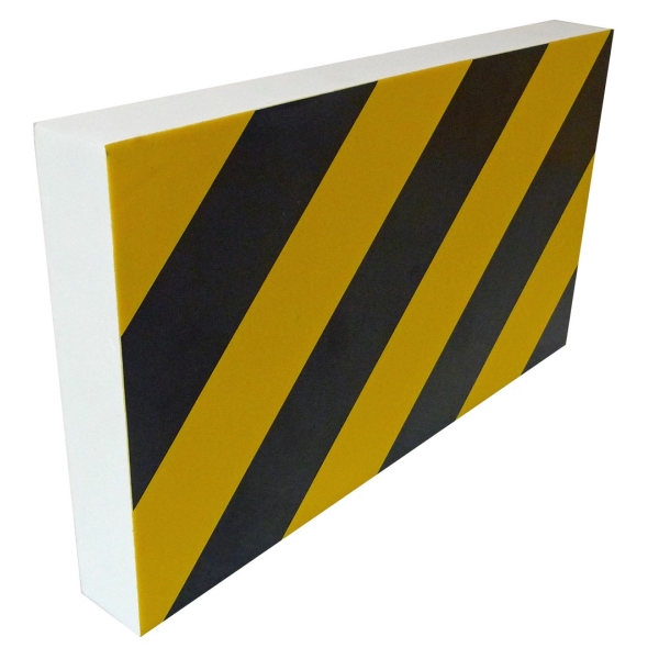 Penový ochranný varovný samolepiaci profil SoftBumpers – 350×200 mm, žlto-čierna