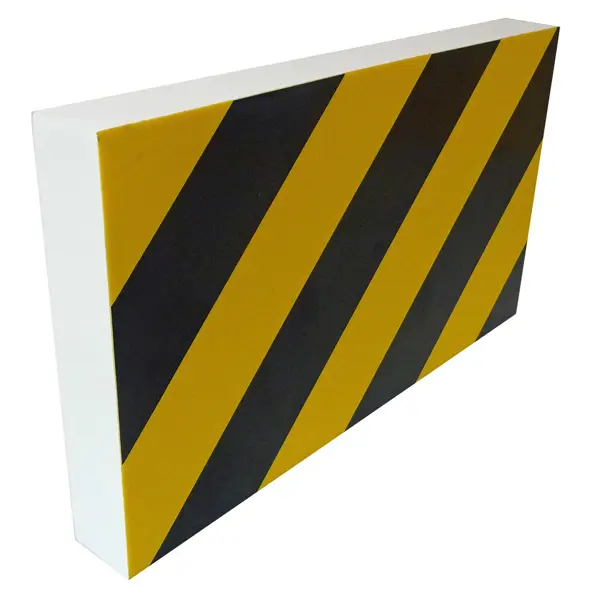 Penový ochranný varovný samolepiaci profil SoftBumpers – 350×200 mm, žlto-čierna