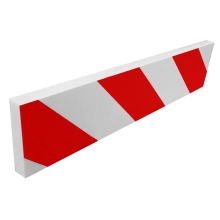 Penový ochranný varovný samolepiaci profil SoftBumpers – 350×80 mm, červeno-biela