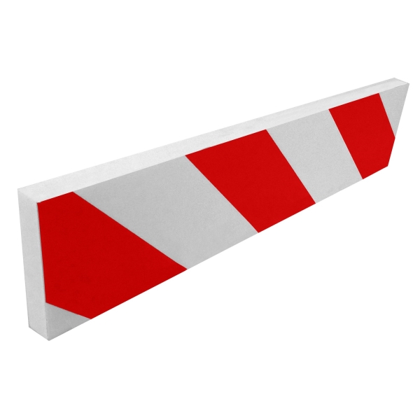 Penový ochranný varovný samolepiaci profil SoftBumpers – 350×80 mm, červeno-biela