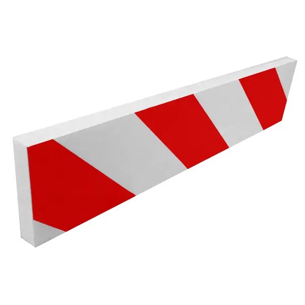 Penový ochranný varovný samolepiaci profil SoftBumpers – 350×80 mm, červeno-biela