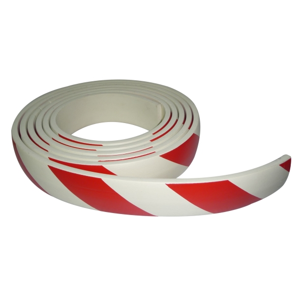 Penový ochranný varovný samolepiaci profil SoftBumpers – 5000×60 mm, červeno-biela