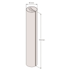 Penový ochranný varovný samolepiaci profil SoftBumpers pre oceľové nosníky – 750 × pr.40 mm, červeno-biela