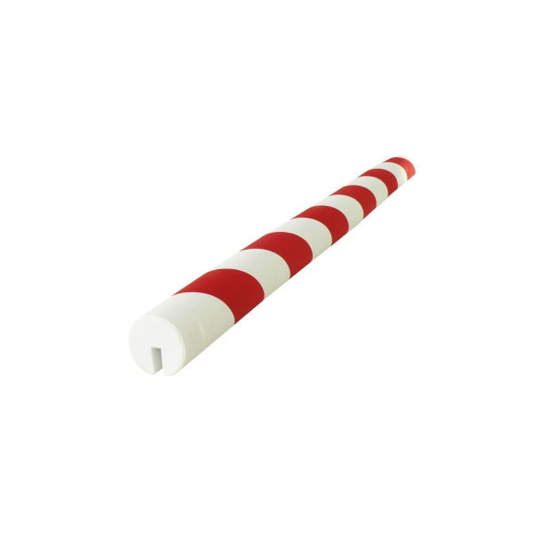 Penový ochranný varovný samolepiaci profil SoftBumpers pre oceľové nosníky – 750 × pr.40 mm, červeno-biela