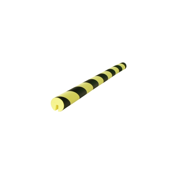 Penový ochranný varovný samolepiaci profil SoftBumpers pre oceľové nosníky – 750 × pr.40 mm, žlto-čierna