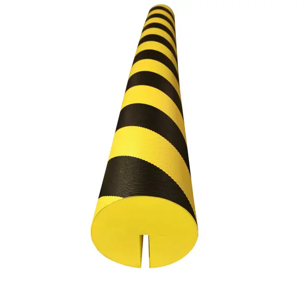 Penový ochranný varovný samolepiaci profil SoftBumpers pre oceľové nosníky – 980 × pr. 100 mm, žlto-čierna