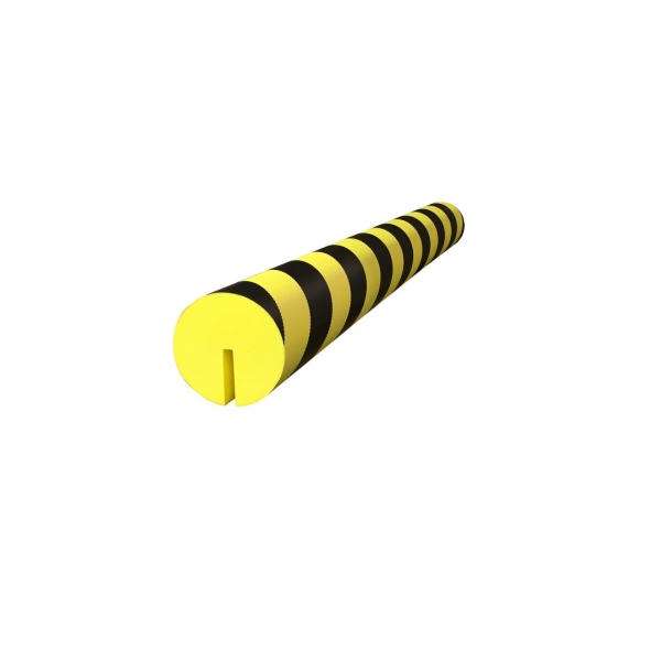 Penový ochranný varovný samolepiaci profil SoftBumpers pre oceľové nosníky – 980 × pr.100 mm, žlto-čierna