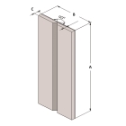 Penový ochranný varovný samolepiaci rohový profil SoftBumpers – 400×75 mm, červeno-biela