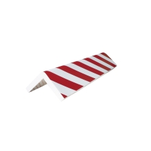Penový ochranný varovný samolepiaci rohový profil SoftBumpers – 400×75 mm, červeno-biela