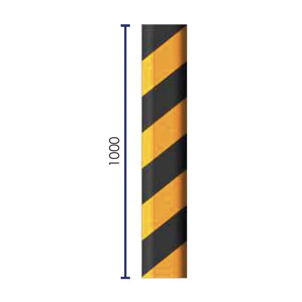 Penový samolepiaci profil pre oceľové nosníky – 1000×180×160 mm, žlto-čierna