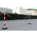 Plastová reťaz – červeno-biela, 25 m × 6 mm