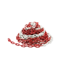 Plastová reťaz – červeno-biela, 25 m × 7,5 mm