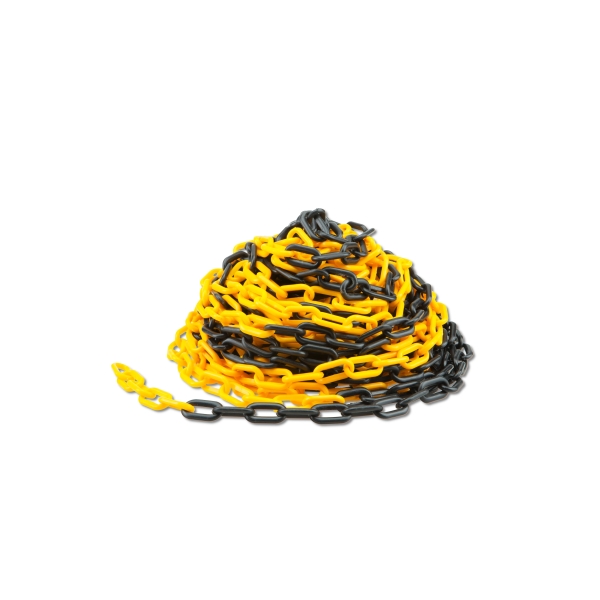 Plastová reťaz – žlto-čierna, 25 m × 7,5 mm