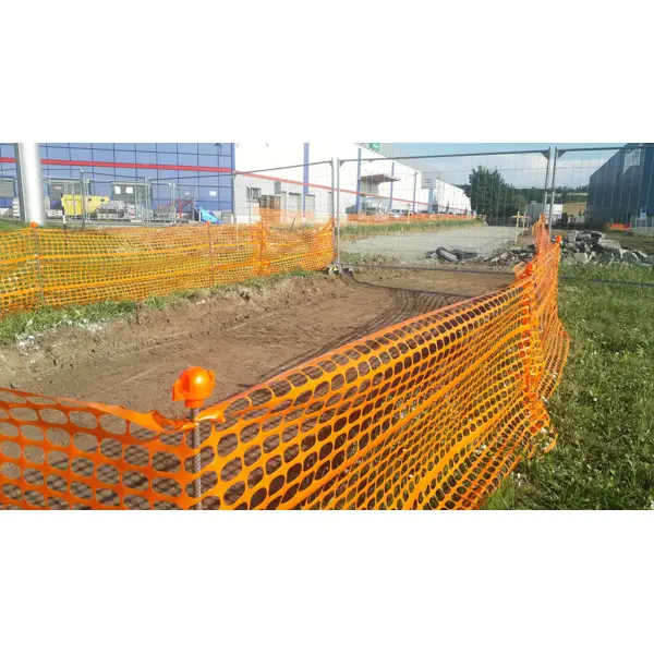 Plastová stavená sieť Baunet Economic – oranžová, 1,2×50 m