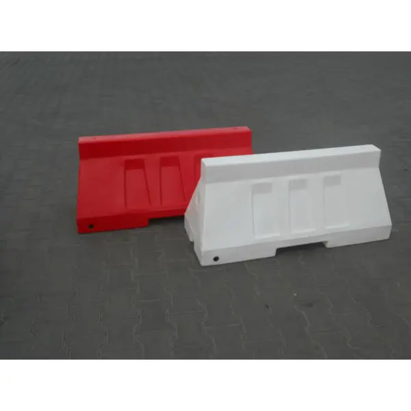 Plastové cestné zvodidlo 50 – PE, biela, 500×400×1006 mm