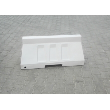 Plastové cestné zvodidlo 50 – PE, biela, 500×400×1006 mm