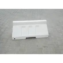 Plastové cestné zvodidlo 50 – PE, biela, 500×400×1006 mm