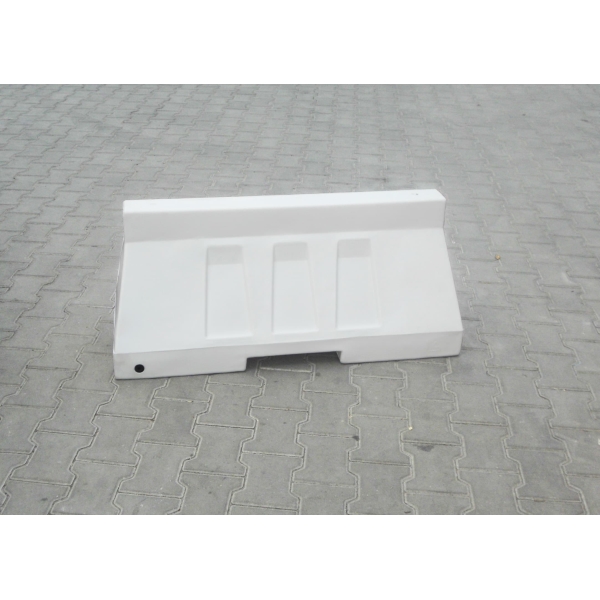 Plastové cestné zvodidlo 50 – PE, biela, 500×400×1006 mm