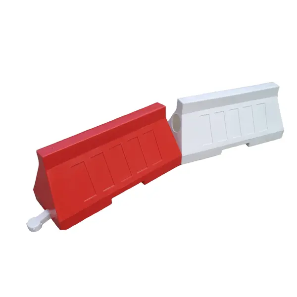 Plastové cestné zvodidlo 50 – PE, červená, 500×400×1006 mm
