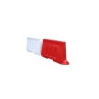 Plastové cestné zvodidlo 80 – PE, biela, 800×400×1160 mm