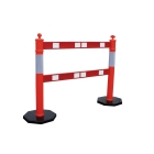 Plastový stĺpik Standard s reflexným pruhom triedy 2 – PP, oranžová, výška 1,1 m
