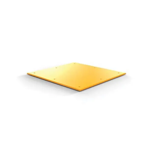 Pláty pod náves Trailer Plate – žltá, 990×990×15 mm, 8× predvrtaný otvor