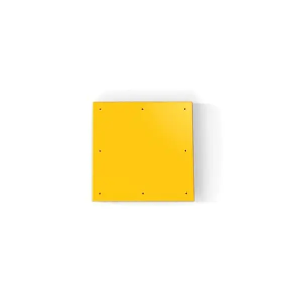 Pláty pod náves Trailer Plate – žltá, 990×990×15 mm, 8× predvrtaný otvor